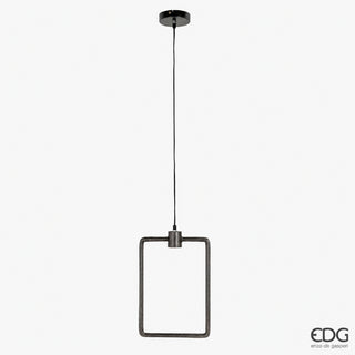 EDG Enzo De Gasperi Lampadario Brass Rettangolare h38 cm Nero