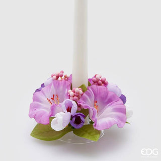 EDG Enzo De Gasperi Portacandela Petunia Mix D16 cm Viola