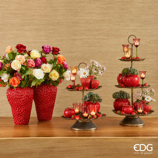 EDG Enzo De Gasperi Vaso Freaky Fragola In Ceramica H12.5 Cm