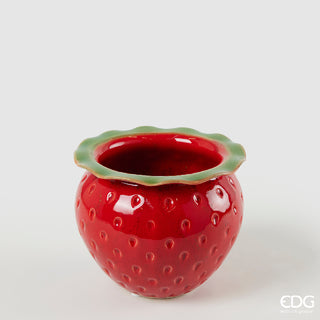 EDG Enzo De Gasperi Vaso Freaky Fragola In Ceramica H12.5 Cm