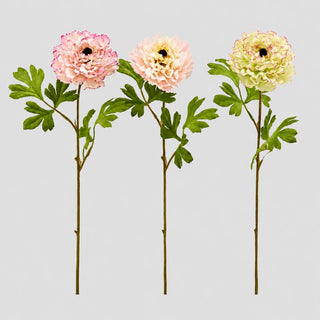 EDG Enzo De Gasperi Set 3 Fiori Artificiali di ranuncolo Rex H60 cm