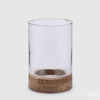 EDG Enzo De Gasperi Portacandela Acacia H23 cm