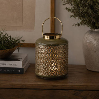 EDG Enzo De Gasperi Lanterna Metal Rotonda H24 cm Olive