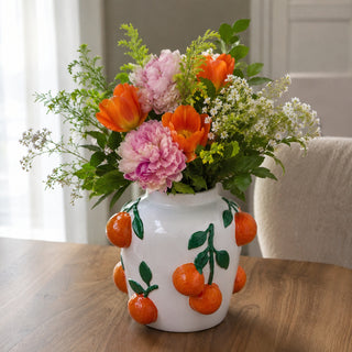 EDG Enzo De Gasperi Vaso Arance in Ceramica H23 Cm
