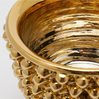 EDG Enzo De Gasperi Vaso Fenice Pigna H24.5 Cm Oro