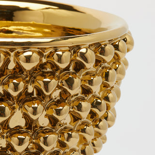 EDG Enzo De Gasperi Vaso Fenice Pigna H24.5 Cm Oro
