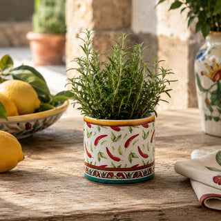 EDG Enzo De Gasperi Vaso Sicilia Cilindro H14 Cm in Ceramica