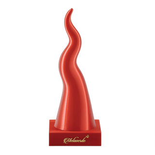 Melaverde Scultura Corno con Base H17 Cm Rosso in PLA