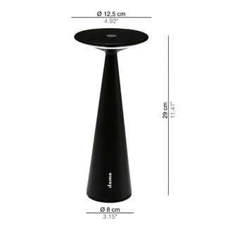 Zafferano Lampada da Tavolo Dama Pro Nero Opaco