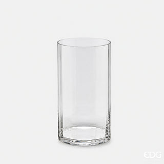 EDG Enzo De Gasperi Vaso Nida Optic Cilindro H30 Cm in Vetro
