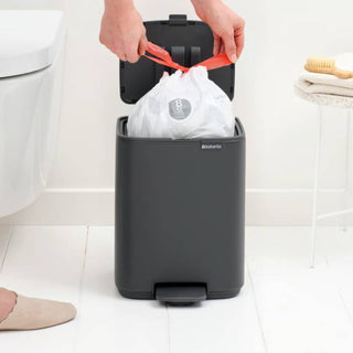 Brabantia Pattumiera a Pedale Bo 7 Litri Mineral Infinite Grey