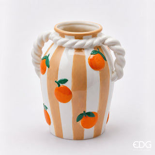 EDG Enzo De Gasperi Vaso Arance H22 Cm in Ceramica