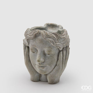 EDG Enzo De Gasperi Vaso Cemento Pensatore H21 Cm