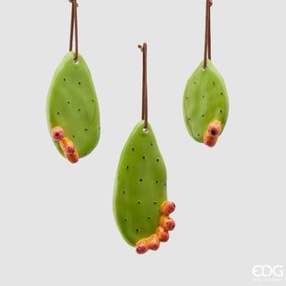 EDG Enzo De Gasperi Set 3 Decorazioni Fico D'India