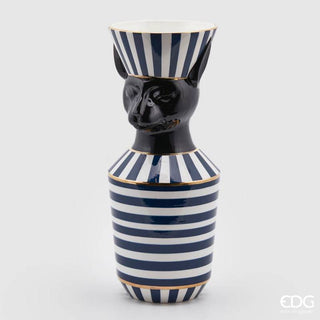 EDG Enzo De Gasperi Vaso Egypt con Righe H47 cm in Ceramica