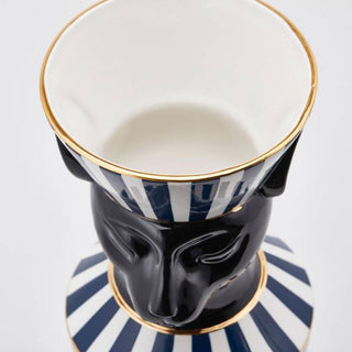 EDG Enzo De Gasperi Vaso Egypt con Righe H47 cm in Ceramica