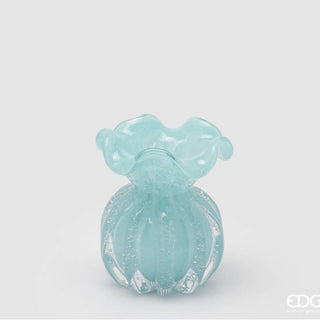 EDG Enzo De Gasperi Vaso Sacchetto H12 In Vetro Azzurro