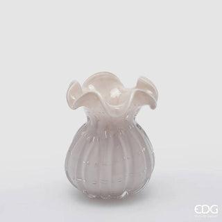 EDG Enzo De Gasperi Vaso Sacchetto H14 cm in Vetro Malva