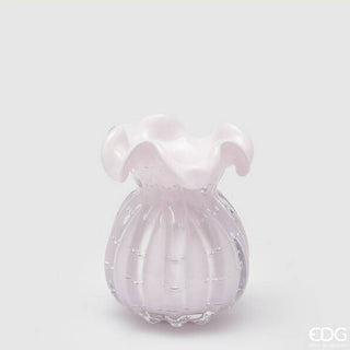 EDG Enzo De Gasperi Vaso Sacchetto H14 In Vetro Rosa