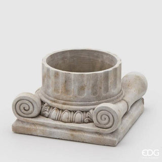 EDG Enzo De Gasperi Vaso Cemento Capitello H13 cm