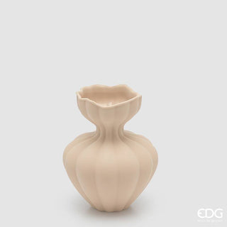 EDG Enzo De Gasperi Vaso Flow Sinuoso H19 cm Avorio