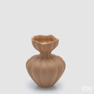EDG Enzo De Gasperi Vaso Flow Sinuoso H19 cm Marrone