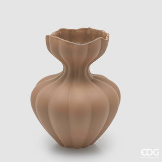 EDG Enzo De Gasperi Vaso Flow Sinuoso H25 cm Marrone