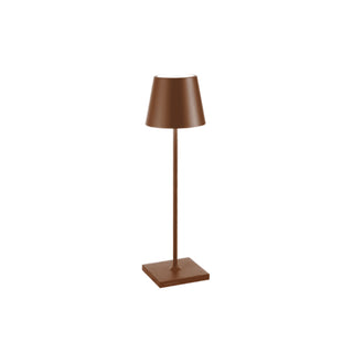 Zafferano Poldina Lampada da Tavolo Corten con Cavo
