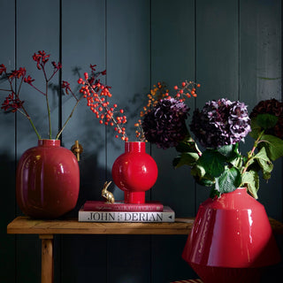 Pip Studio Vaso Metal Dark Mid Red 35 Cm