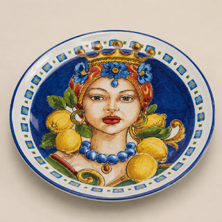 EDG Enzo De Gasperi Piatto Frutta Donna Caltagirone D21.5