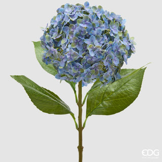 EDG Enzo De Gasperi Ramo Artificiale Ortensia Real Touch con Foglie H67 cm Lavanda