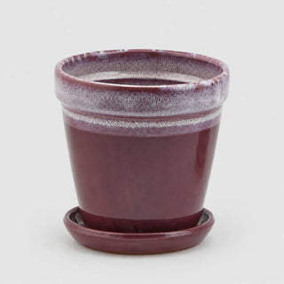 EDG Enzo De Gasperi Vaso Glaze Svasato H17 D16 cm Viola