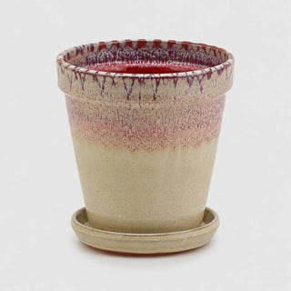 EDG Enzo De Gasperi Vaso Glaze Svasato H17 D16 cm Beige e Rosa