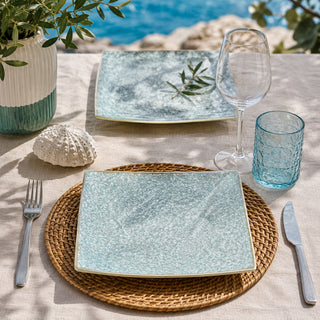 Tognana Set 6 Piatto Quadro Acqua Oh2o 24 Cm