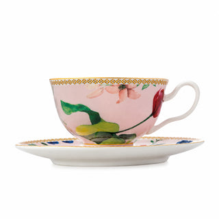 Maxwell & Williams Tazza da Tè in Porcellana Rosa con Piattino