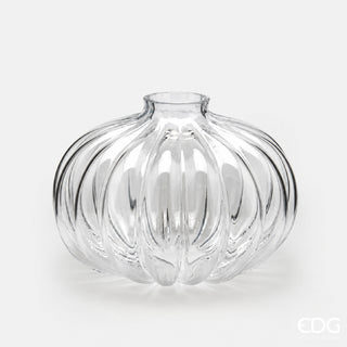 EDG Enzo De Gasperi Vaso Rotondo con Righe H18.5 Cm