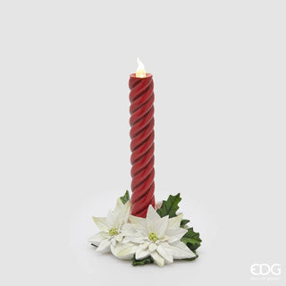 EDG Enzo De Gasperi Candela Led con Coroncina H28 cm