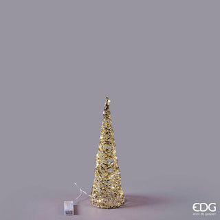 EDG Enzo De Gasperi Decoro Albero Led Stripes Cono H40 cm 20 Microled