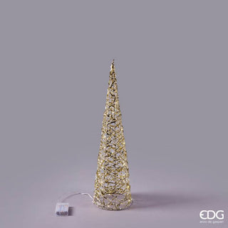 EDG Enzo De Gasperi Decoro Albero Led Stripes Cono H60 cm 30 Microled