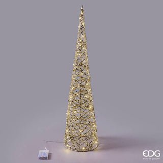 EDG Enzo De Gasperi Decoro Albero Led Stripes Cono H80 cm 40 Microled