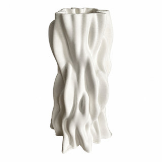 Lamart Vaso Bianco L H42 Cm in Porcellana