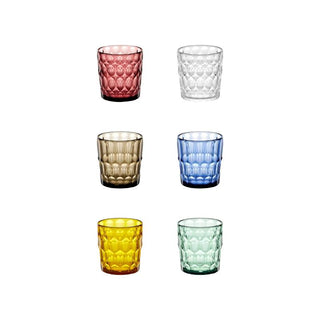Guzzini Set 6 Bicchieri Acqua Bassi Vanity H8,5x9,2 cm Multicolor