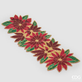 EDG Enzo de Gasperi Runner Stella Natale Rettangolare L92x30 Cm