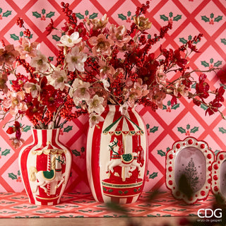 EDG Enzo De Gasperi Vaso Cavallo Giostra Anfora H26 Cm