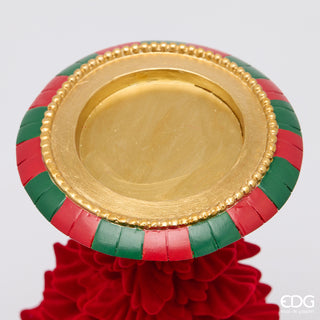 EDG Enzo De Gasperi Portacandela Natalizio Pino H36 Cm