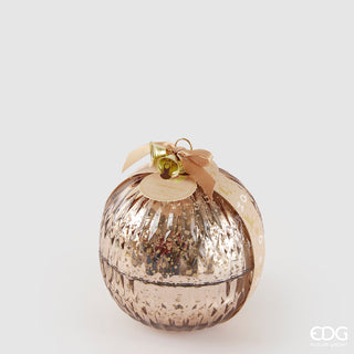 EDG Enzo De Gasperi Gold Sphere Candle with Cinnamon Scent D11 cm