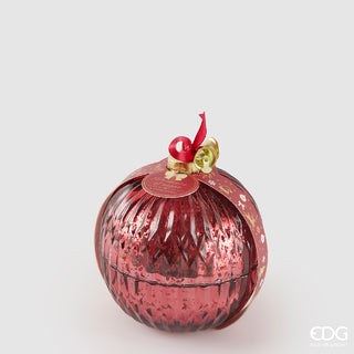 EDG Enzo De Gasperi Red Sphere Candle with Princess of the Night Scent D11 cm