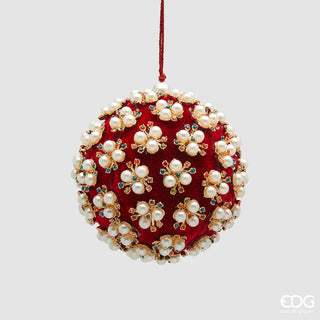 EDG Enzo De Gasperi Elizabeth Christmas Ball Red D10 cm