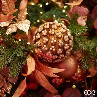 EDG Enzo De Gasperi Pallina di Natale Elizabeth Oro D12 cm