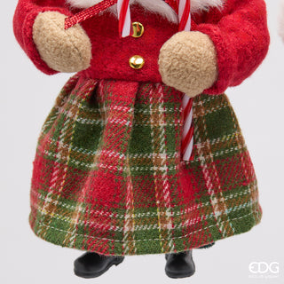 EDG Enzo De Gasperi Set 2 Addobbo Orso Xmas H20 Cm